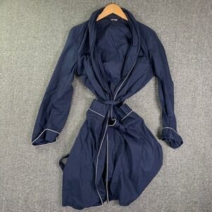 Frette Robe Men Medium Navy Strap Noblesse Made In Italy Old Money Modern